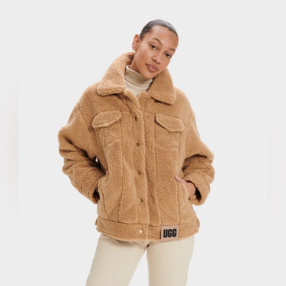 UGG FRANKIE SHERPA TRUCKER JACKET - Picture 1 of 7